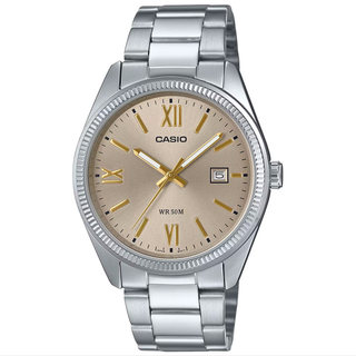 Часы casio casio mtp-1302d-3a, новый стальной ремень, зеленые, простые кварцевые водонепроницаемые деловые часы