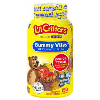 B丽贵进口小熊软糖宝宝vc儿童补充复合多种vd维生素c美国d3补锌