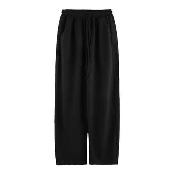 ຮ່ອງກົງວັນນະຄະດີຂອງຜູ້ຊາຍໃນລະດູຮ້ອນ trousers ຜູ້ຊາຍພາກຮຽນ spring ແລະດູໃບໄມ້ລົ່ນຂອງຜູ້ຊາຍບາງໆວ່າງ trousers ຂາກ້ວາງ trousers