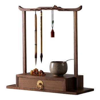 Zhang xiaofengfeng whispers black walnut storage pen hanging