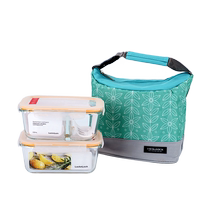 Music buckle music buckle glass refreshing box microwave heating student office worker with meal kit boxed box lunchbox 321