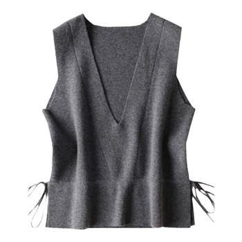 ອິນເຕີເນັດສະເຫຼີມສະຫຼອງ sweater vest ວິທະຍາໄລແບບ knitted ດູໃບໄມ້ລົ່ນ vest ນອກສໍາລັບແມ່ຍິງ 2023 ເສື້ອນອກ versatile ຄົນອັບເດດ: ເອີຣົບຄົນອັບເດດ: ແນວໂນ້ມຂອງເກົາຫຼີ