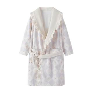 YEEHOO/英氏女童睡袍家居服长袍秋冬儿童加厚睡衣睡裙中长款浴袍