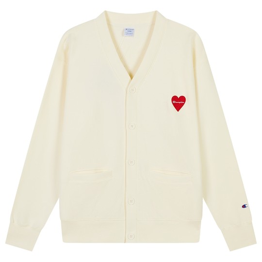 Champion-Sweatshirt-Cardigan mit Love-Logo