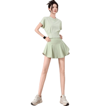 Badminton sports suit for women summer 2024 new tennis clothing running quick-drying clothing gym skirt yoga clothing