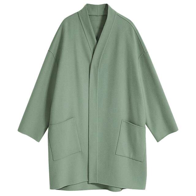 YINER sound children's clothing winter elegant mid-length double-sided wool coat jacket