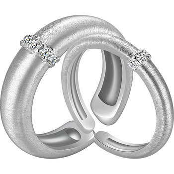 Old silversmith s925 silver antique style couple index finger silver ring