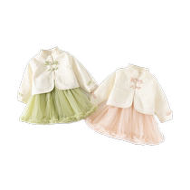 Girls dresses autumn clothes new styles baby one-year-old dresses childrens national style suits spring and autumn childrens tutu skirts