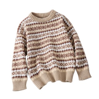 KF真维斯女装2025秋季新款日系复古设计感小众圆领毛衣上衣女