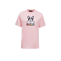 (Self-operated) MCMT shirt pink organic cotton material simple beautiful comfortable and versatile texture black and white puppy MFTC