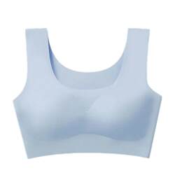 Ice Silk Summer One-piece Seamless Underwear Women's Wireless Gathering Back Sleeping Sports Style Thin Section Bra