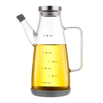 Glass oil pot leak-proof oil bottle kitchen household high temperature resistant seasoning bottle soy sauce vinegar oil stainless steel oil tank 939