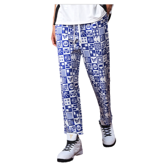 Victoria Track Flower Pants Nine -point Men's Spring and Summer Thin American Basketball Training Sports Pants Straight Casual Guard Pants
