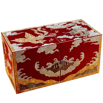 Jinbei legend mother-of-pearl lacquerware wedding gift jewelry box high-end retro jewelry box gold jewelry storage box