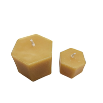 Hexagonal beeswax small candle natural beeswax creative building block candle childrens story