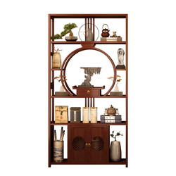Vintage Display Shelf, Non-Solid Wood Tea Storage Rack, Multi-Purpose Shelf, Tea Room Atmosphere Arrangement, Background Cabinet, Tea Set Storage Rack