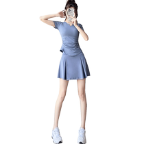 Running sports suit for women 2024 new summer badminton suit morning running fitness yoga suit quick-drying suit tennis skirt