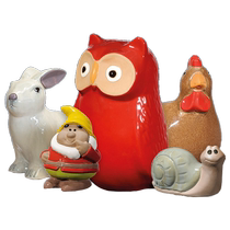 (Self-operated) DEROMA imported from Italy snail owl hen garden ornaments cute pet ornaments