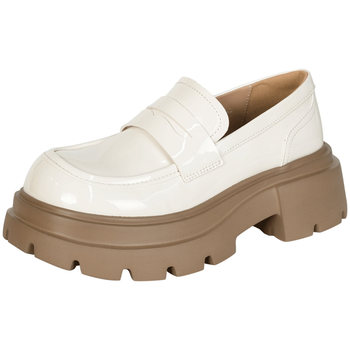 Dadong loafers women's round toe british small leather shoes