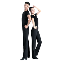 Spring and Autumn New Latin Dance Pants Mens Practice Pants Womens Dance Ballroom Dance Mens and Womens Square Dance Modern Elastic Waist