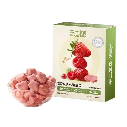 不二宝贝水果益生菌溶溶豆VC溶豆18g儿童6个月以上宝宝小零食