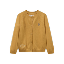 TeenieWeenie Kids Bear Childrens Clothing 24 Autumn New Girls Embroidered Sheep Wool Long Sleeve Cardigan Sweater