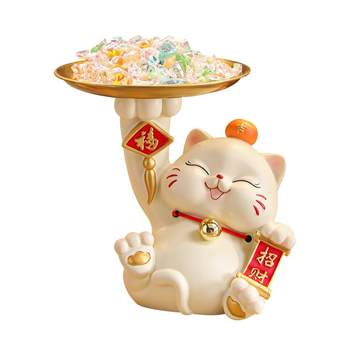 Flower and grass cottage cat key storage entrance ornaments