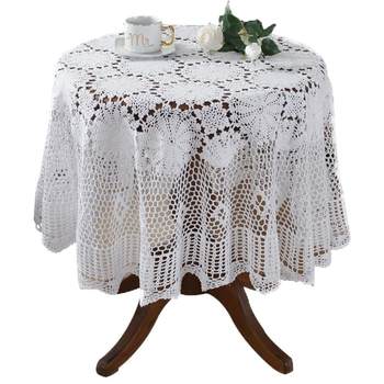 Pure cotton hand-knit crochet tablecloth retro idyllic Pure cotton hand-knit crochet tablecloth retro idyllic