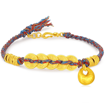 Chao hongji coiled gold five emperors coins pure gold bracelet ancient gold bracelet gold tuo tuo little fat blessing gift pricing