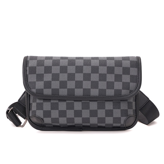 2024 New Fashion Chest Bag, Small Square, Skinny Plaid Shoulder Bag, Street Small Shoulder Bag, Mobile Phone Bag, Diagonal Straddle Bag