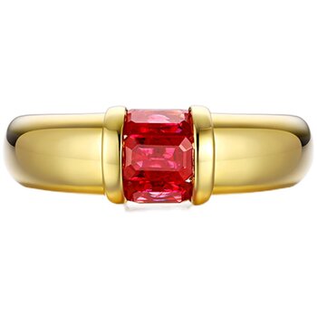 Haifanji 18k gold ruby ring