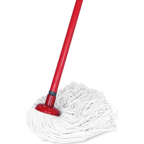 Viledda microlida coton fils mop home one drag net sloth mopping tissu old-style tête ronde mop 1 poignée