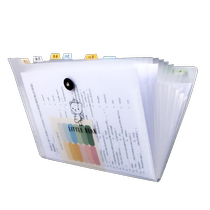 a4 primary school student organ bag large capacity multi-layer test paper clip storage bag information book classification plastic insert folder