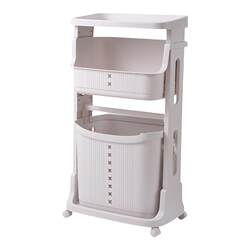 Home Dirty Clothes Basket Storage Bin Multifunctional Clothes Storage Basket Household Laundry Basket Balcony Floor-Standing Storage Rack