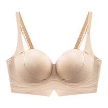 Catman Anti-Shoulder Drop Seamless Underwear Womens Push-Up Small Breasts Revealing Big Anti-Sagging Slimming Secondary Breasts Small Poly-Egg Pull-Up Bra