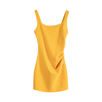 Kendou girls square collar pleated waist-hugging suspender dress