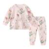 Children's autumn clothes and autumn pants split set base pure cotton spring and autumn style men's and girls' pajamas thermal underwear home clothes
