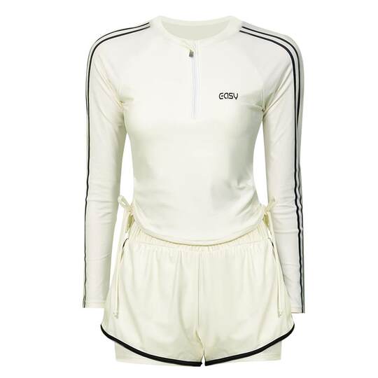 分体泳衣女款保守新款爆款长袖防晒游泳馆专用显瘦遮肚女士游泳装