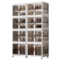 Folding shoe cabinet shoe rack home door entry indoor shoe rack storage cabinet dust-proof simple storage box no installation required
