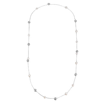 Zhou Dasheng's Multi-Layered Pearl Sweater Chain with Near-Round, High-Luster Freshwater Pearls, Long Style for Layering