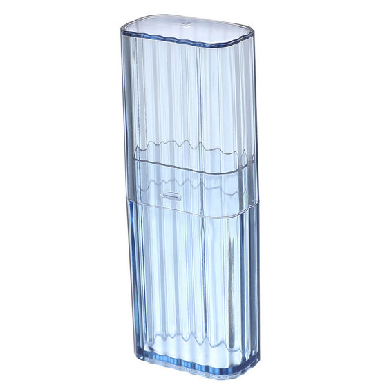 Portable transparent travel storage box toothpicks and cotton swabs