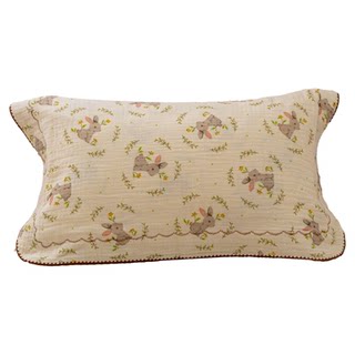 Green rabbit children's pillow cover pure cotton type a pillow cover