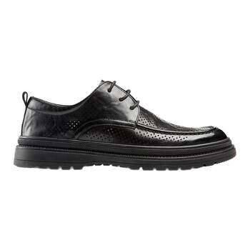 Aokang men's shoes spring new derby dress shoes genuine leather lace-up holes light breathable leather shoes