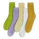 Korean version of spring and autumn new style of twisted vertical striped socks for women's middle tube solid color pile confinement socks retro forest style ins trend