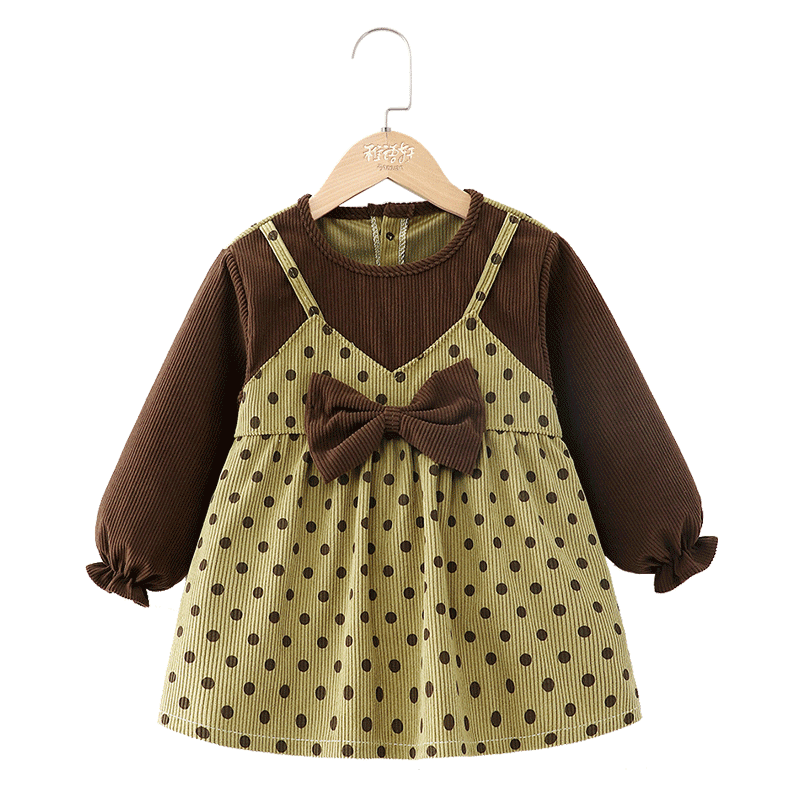 Autumn and winter baby girl's outer wear princess dress