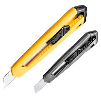 Deli utility knife large 18mm wallpaper knife black paper knife household unboxing knife multi-functional unboxing knife