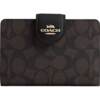 Coach Outlet Women's Presbyopia Medium Horn Zipper Wallet ID Bag Card Holder Coin Purse Portable