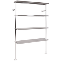 Shoe store shoe rack display rack clothing store shelf stainless steel multi-layer storage rack shoe bag rack boutique display cabinet