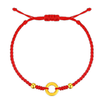 Pure Gold Peace Bracelet Womens Transfer Beads Gold Womens Red Bracelet Birthday Gift for Best Friend and Girlfriend
