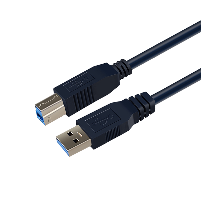 域能 USB3.0方口打印机线方口硬盘盒公对公高速数据连接线5米数据线转方口接电脑连接显示器加长上行线硬盘盒
